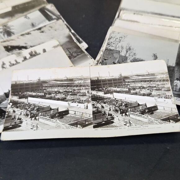 Vtg 1930s Stereoview KEYSTONE Junior Stereograph , 100+ Photo Cards WBox (Set1 - Picture 2 of 16